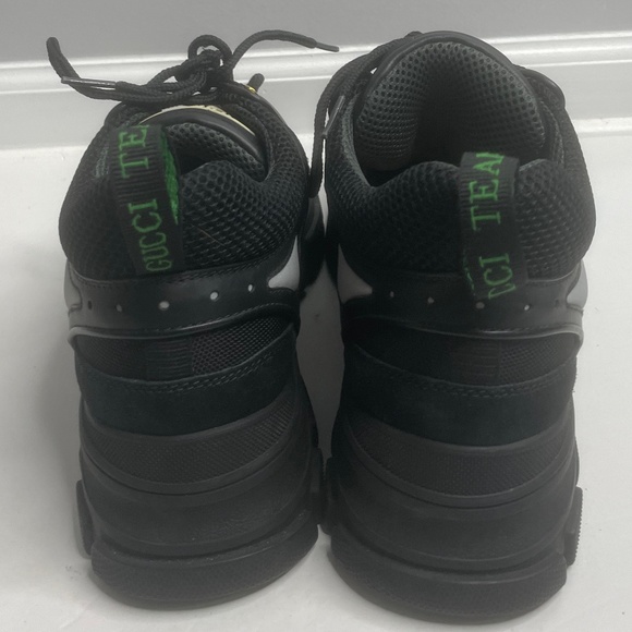 Gucci Team Flashtrek Black Lace up Hiking Sneakers Size 9.5 Italy - Picture 9 of 15